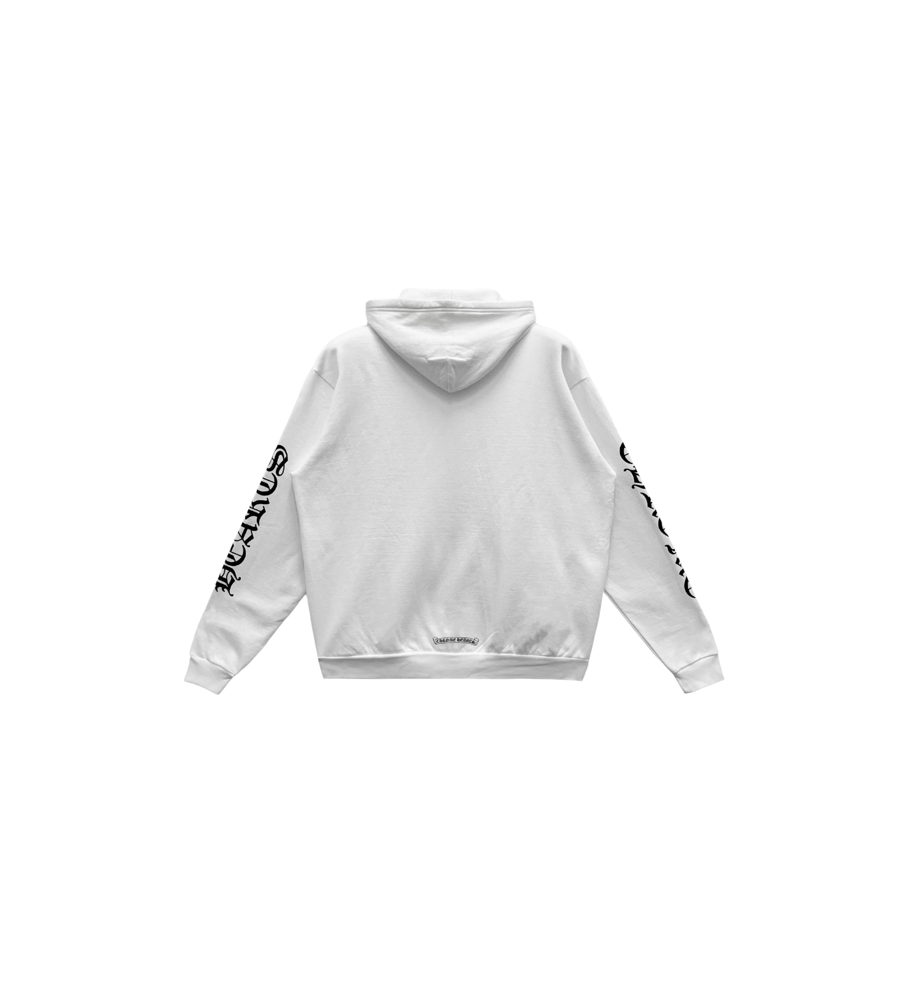 Chrome Hearts Vertical Logo Zip Up Hoodie "White"