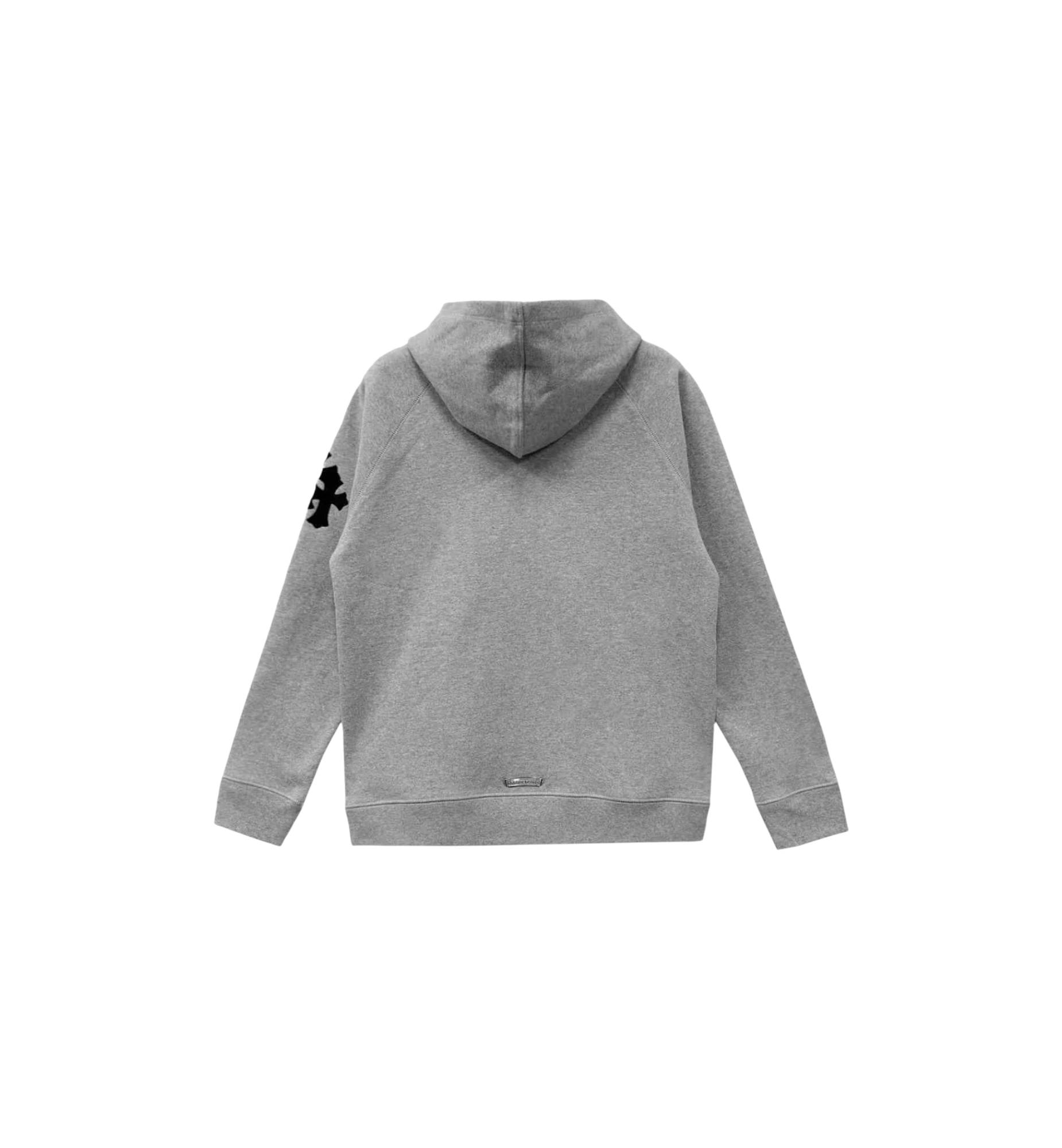 Chrome Hearts Triple Cross Leather Patch Pullover Hoodie "Grey"
