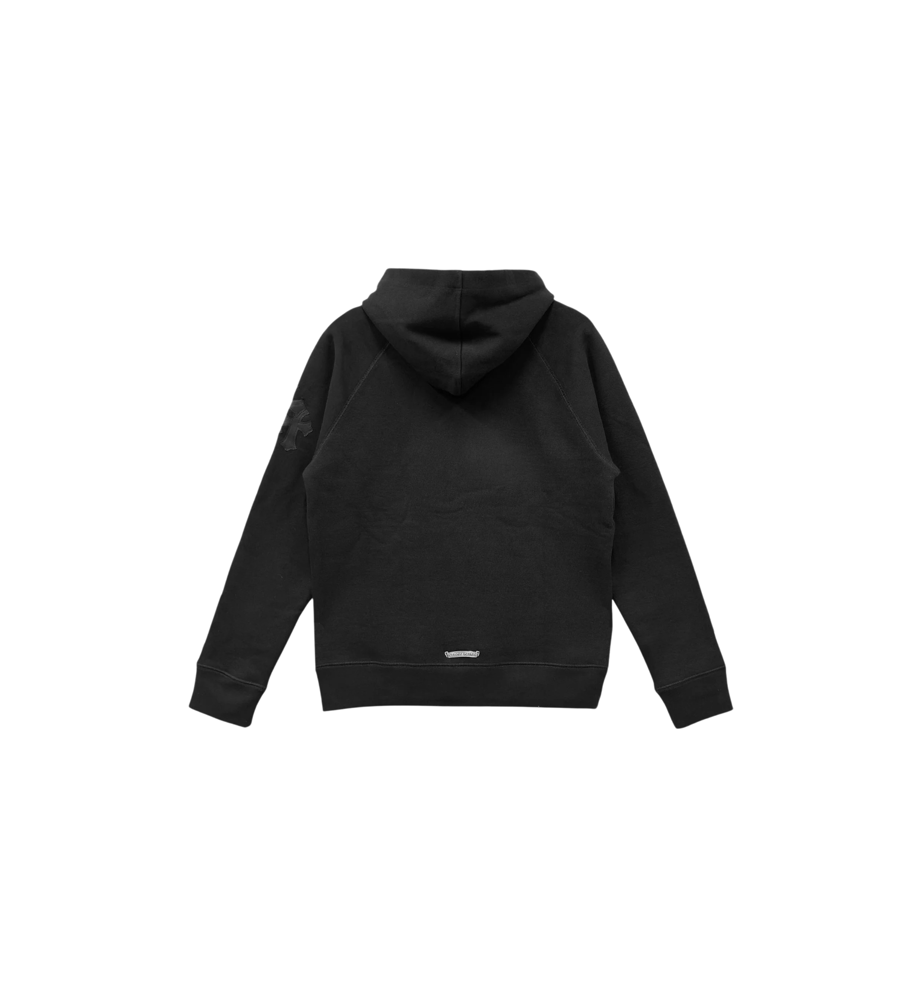 Chrome Hearts Triple Cross Leather Patch Pullover Hoodie "Black"