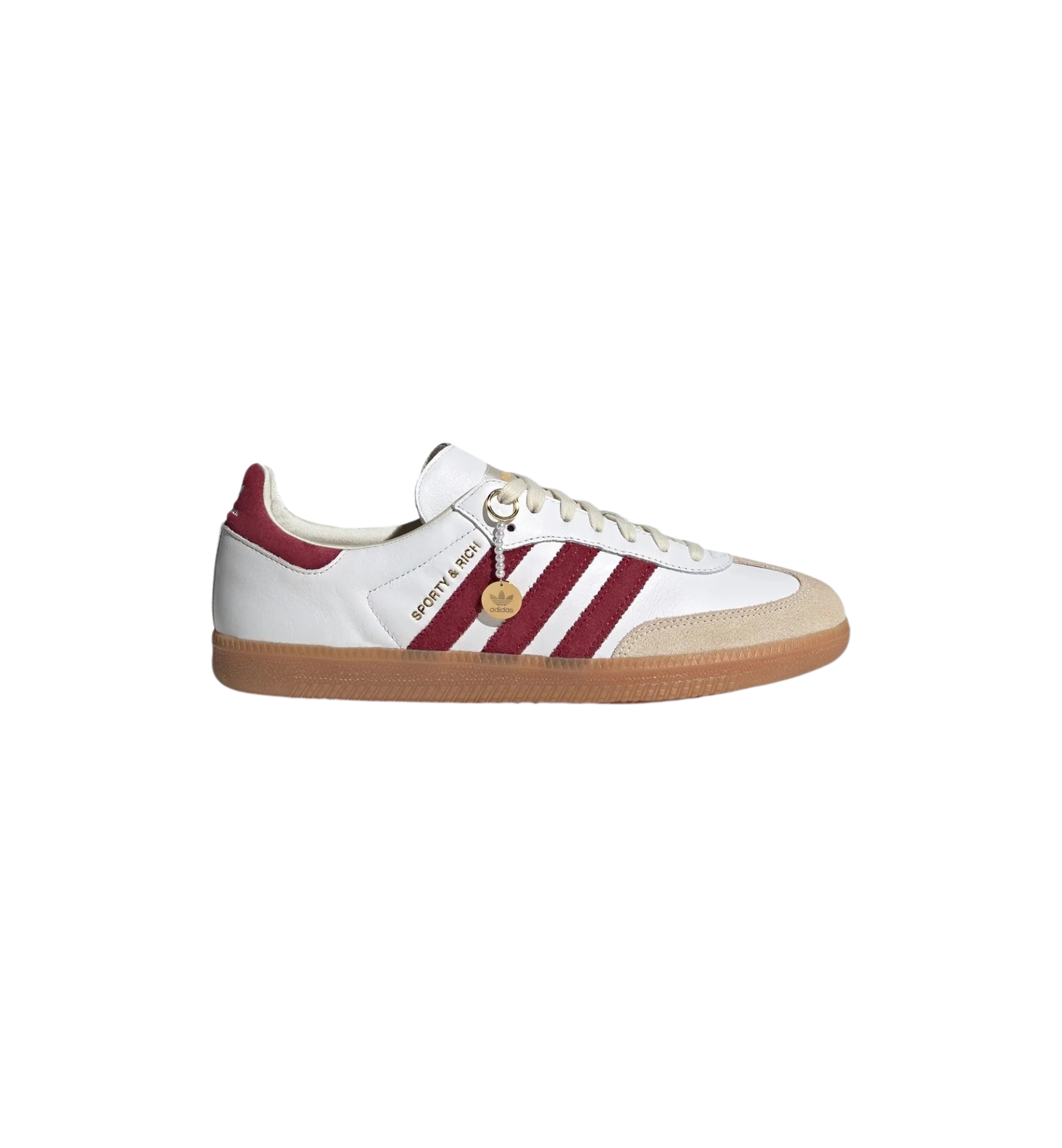 Adidas Samba "Sporty & Rich White Collegiate Burgundy"