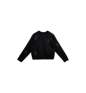 Chrome Hearts Pony Hair Patent Leather Cross Sweatshirt "Black"