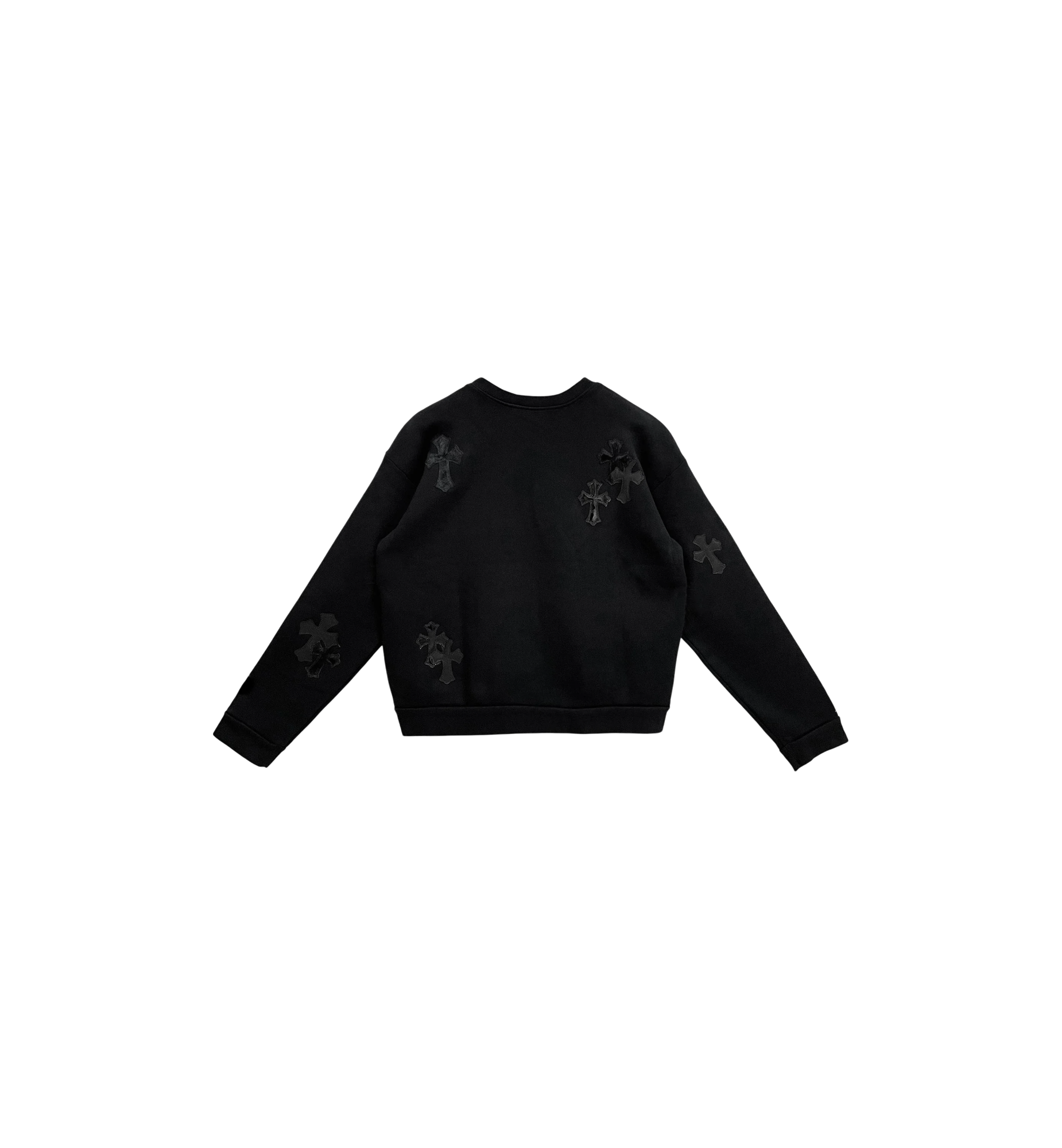 Chrome Hearts Pony Hair Patent Leather Cross Sweatshirt "Black"