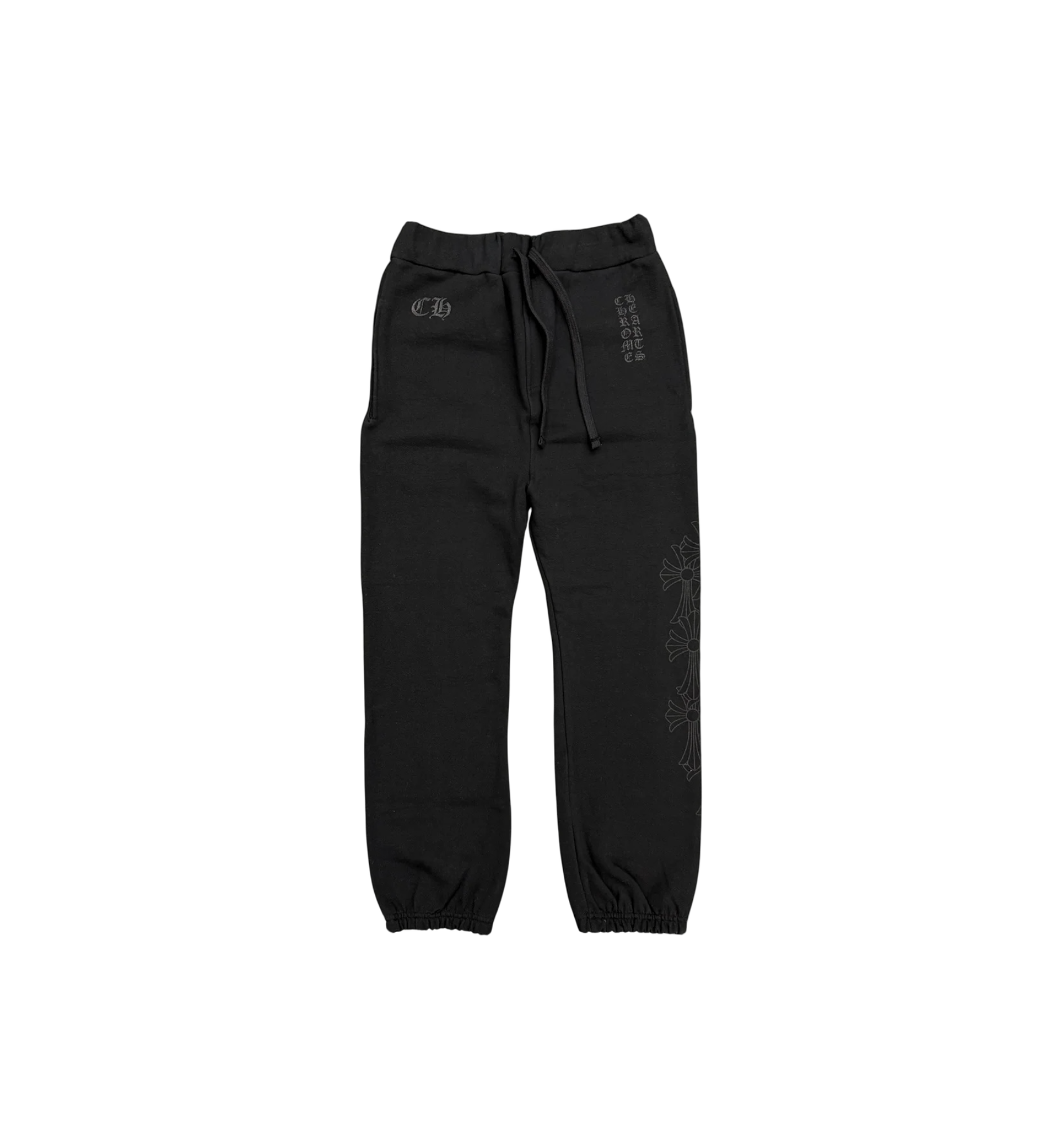 Chrome Hearts Miami Exclusive Vertical Cemetery Cross Sweatpants "Black"