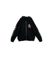 Chrome Hearts Multi Color Cross Cemetery Zip Up Hoodie "Black"