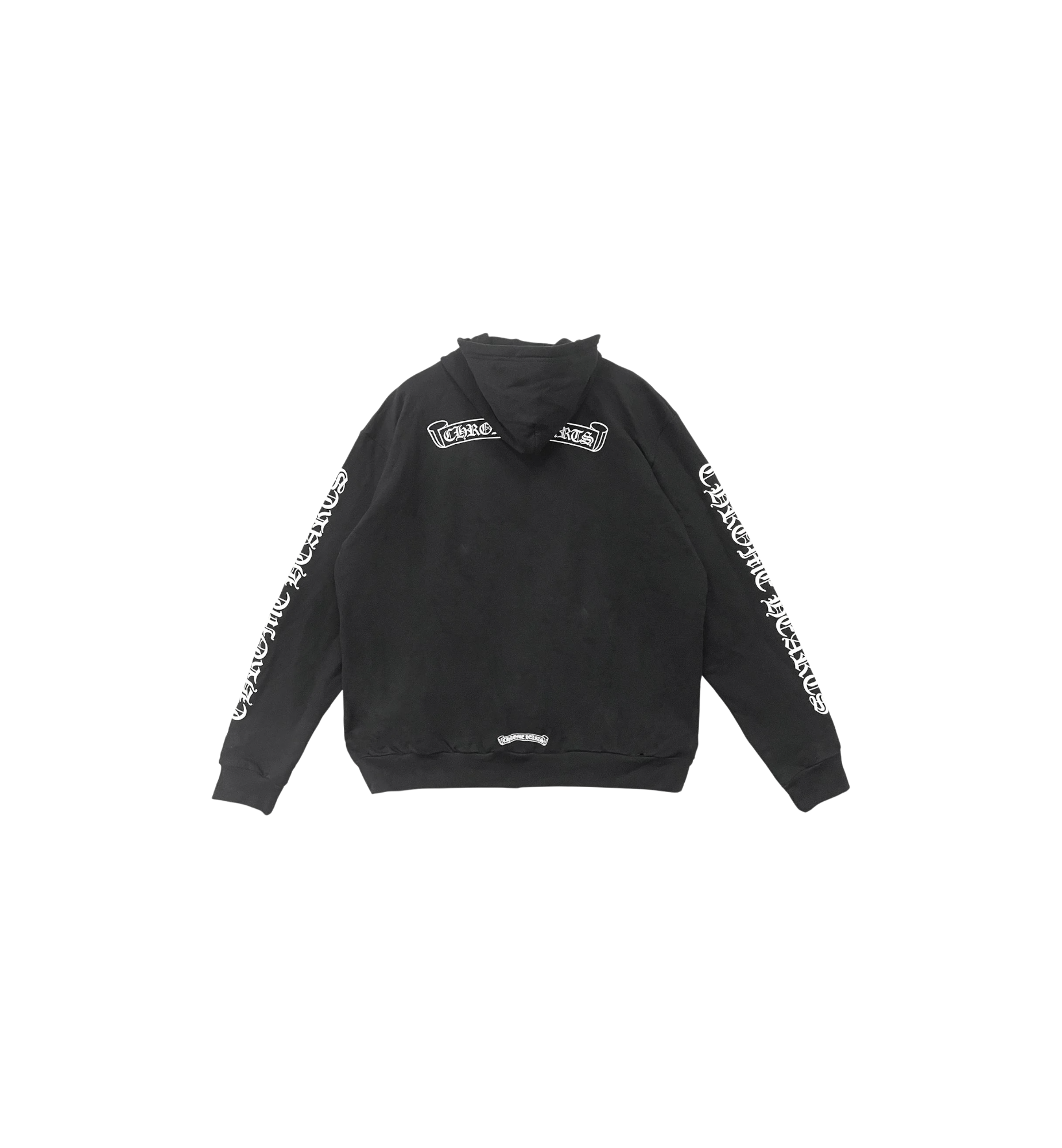 Chrome Hearts Scroll Logo Zip Up Hoodie "Black"
