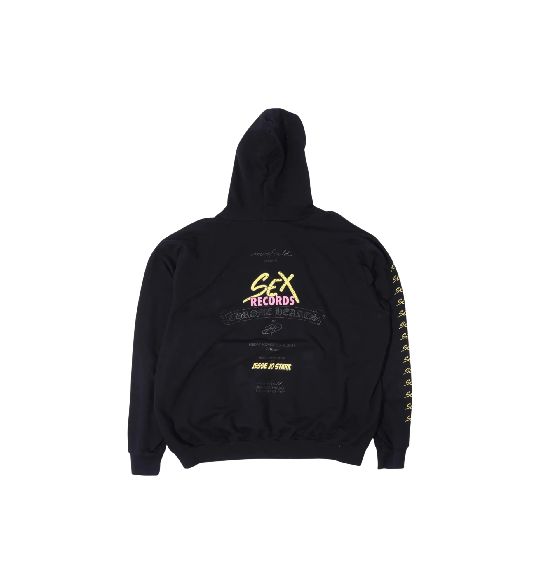 Chrome Hearts Matty Boy S*x Records Maxfield LA Hoodie "Black"