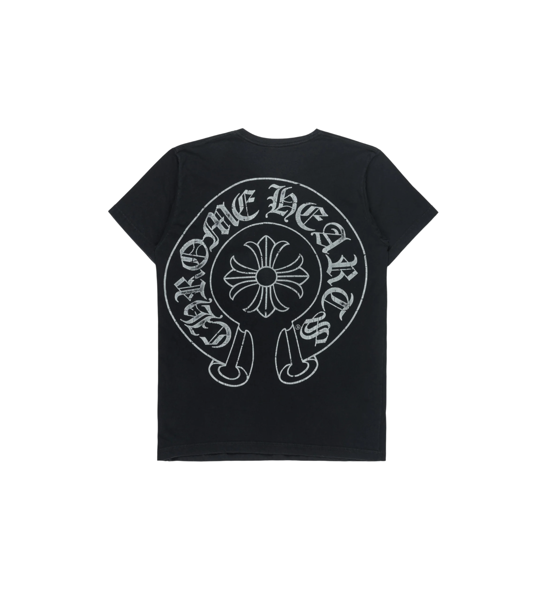 Chrome Hearts Cracked Horseshoe Logo T-Shirt "Black"