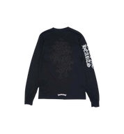 Chrome Hearts Tonal Cemetery Cross Banner L/S Tee "Black"