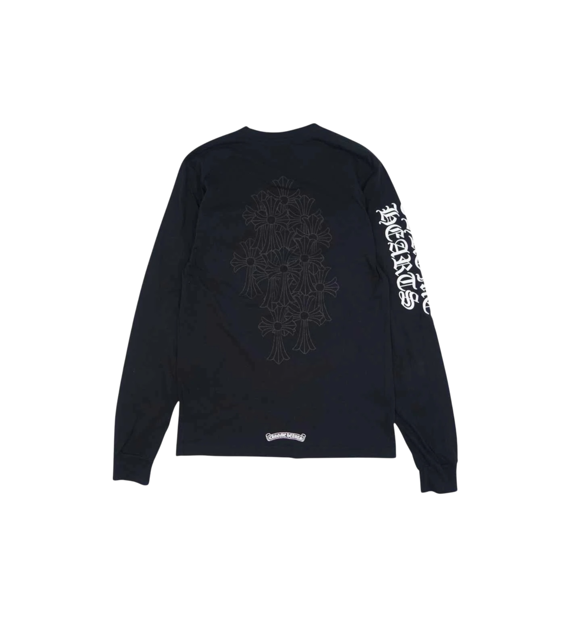 Chrome Hearts Tonal Cemetery Cross Banner L/S Tee "Black"