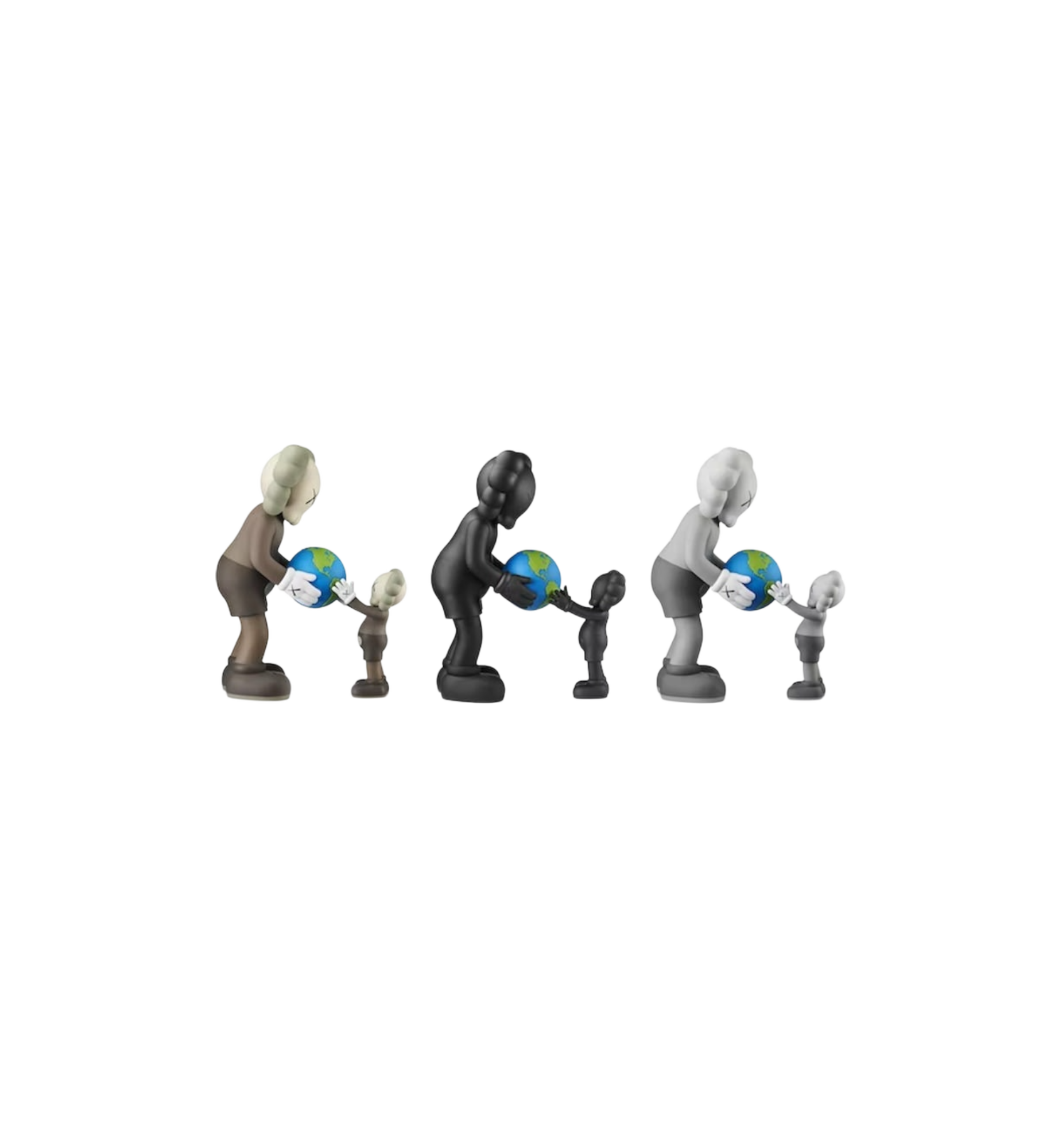 KAWS The Promise Vinyl Figure Set "Brown/Black/Grey"