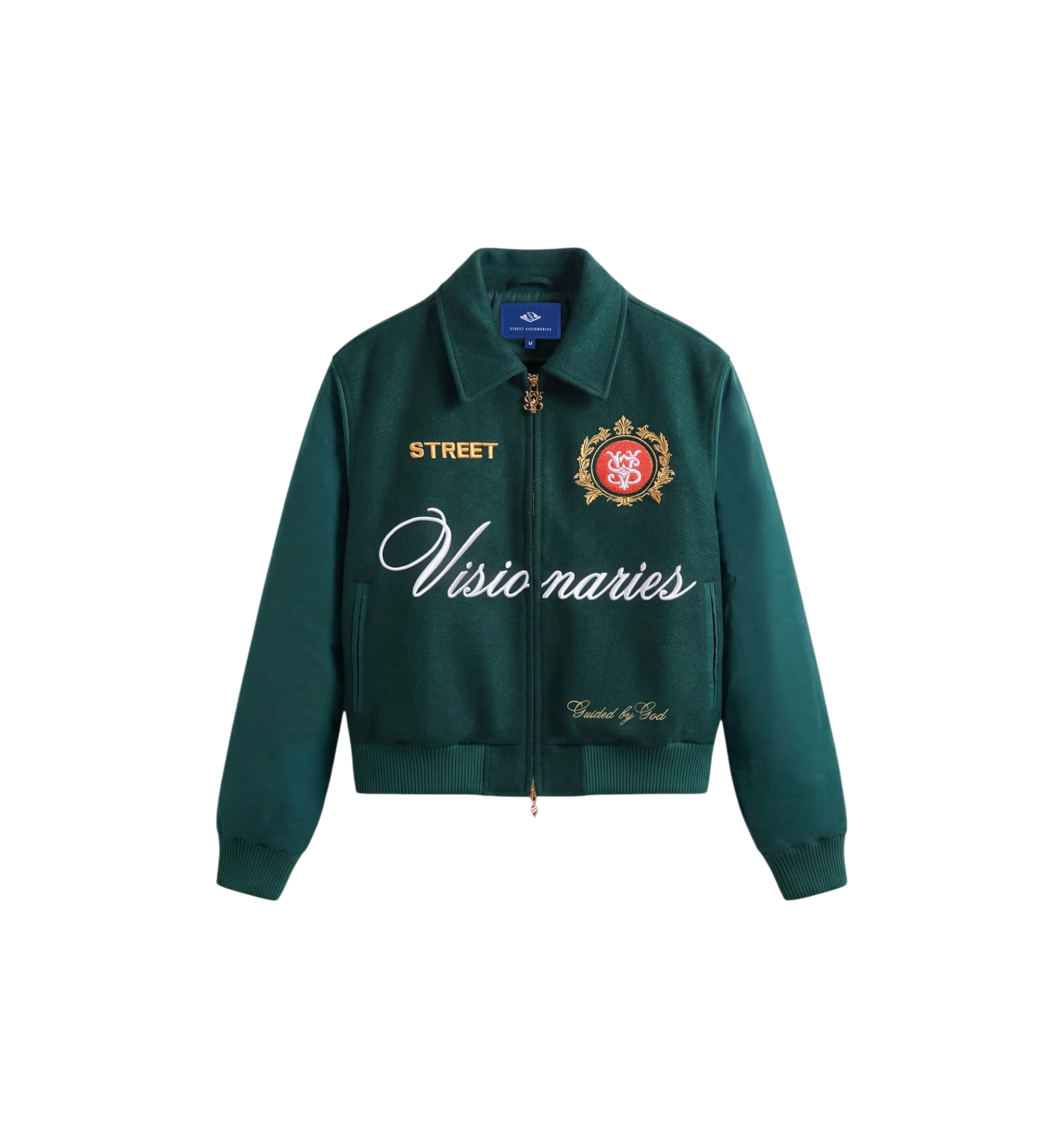 Street Visionaries Champions Are Gold Varsity Jacket "Forest Green"