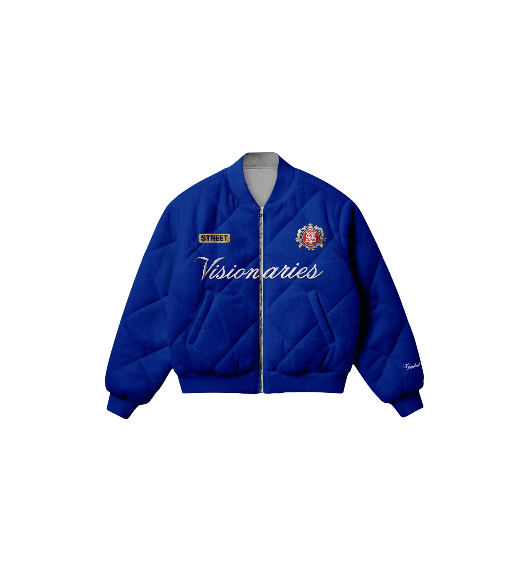 Street Visionaries House of Champions - Reversible Bomber Jacket "Silent Blue/Ivory Grey"
