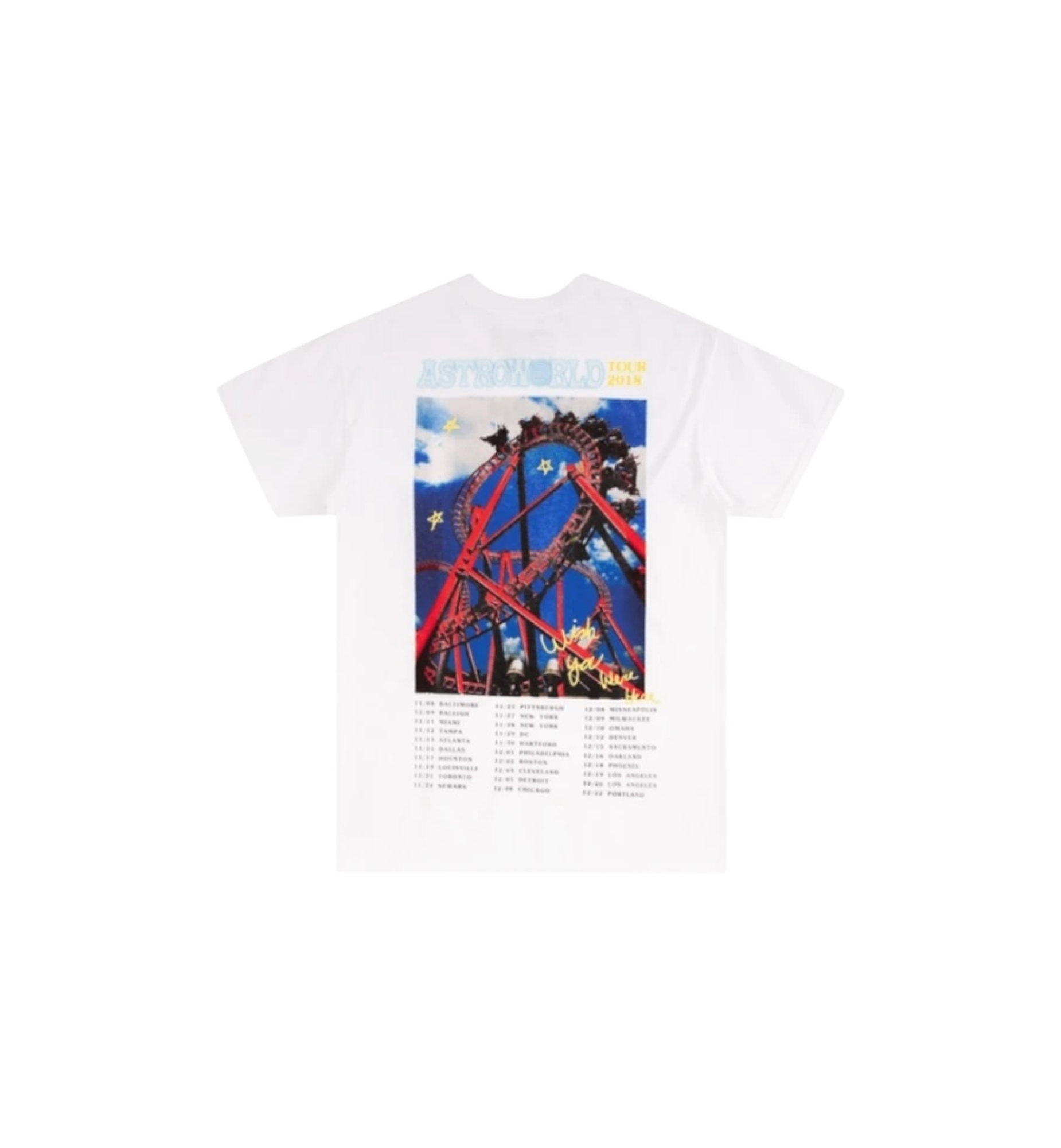 Travis Scott Roller Coaster Tee "White"