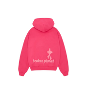 Broken Planet Monochrome Hoodie "Fuchsia Pink"