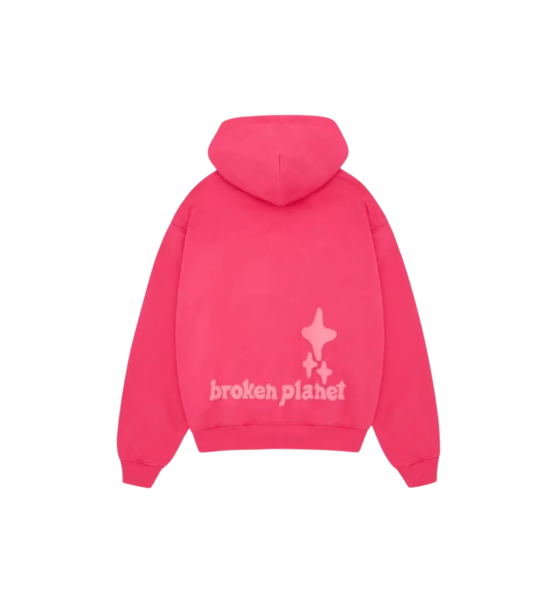 Broken Planet Monochrome Hoodie "Fuchsia Pink"