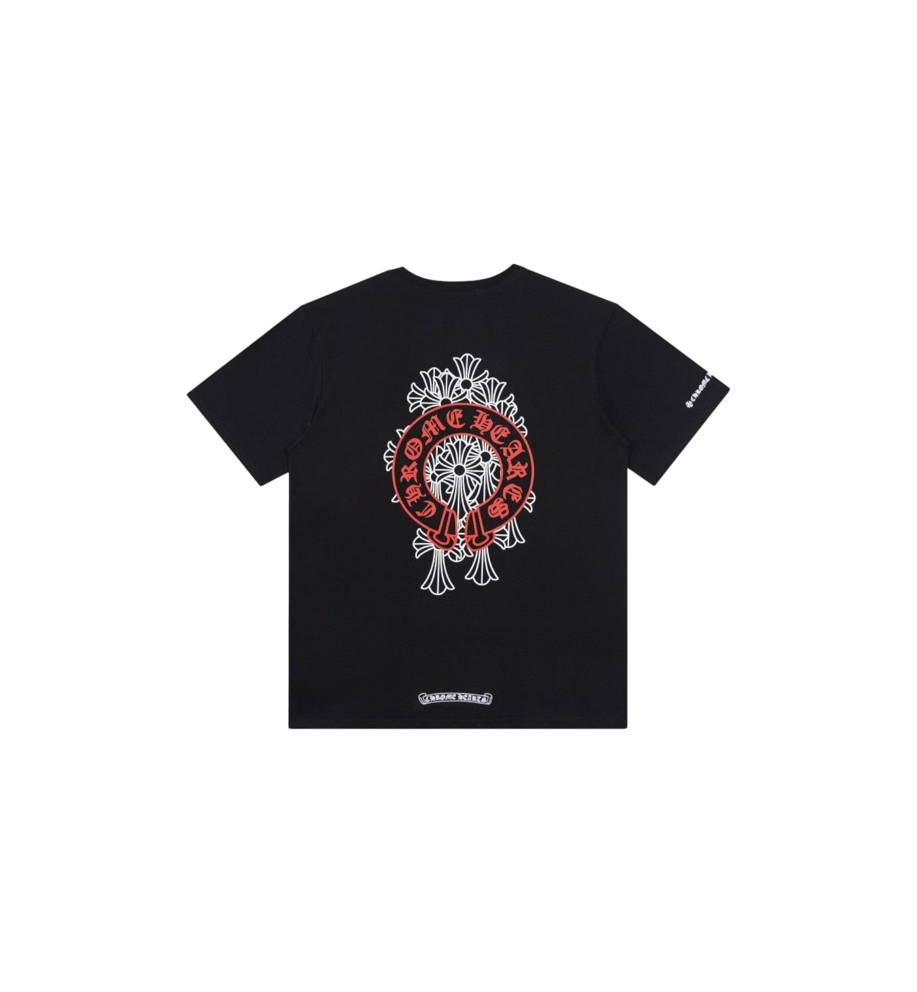 Chrome Hearts Cemetery Cross Red Horseshoe Tee "Black"