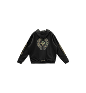 Chrome Hearts Camo Triple Cross Horseshoe Zip Hoodie "Black"