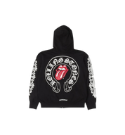 Chrome Hearts Rolling Stones Zip Up Hoodie "Black"