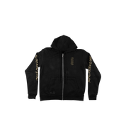 Chrome Hearts Vertical Logo Zip Up Hoodie "Black/Army Green"