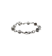 Chrome Hearts Dice Cross Ball Lobster Clasp Bracelet "Silver"