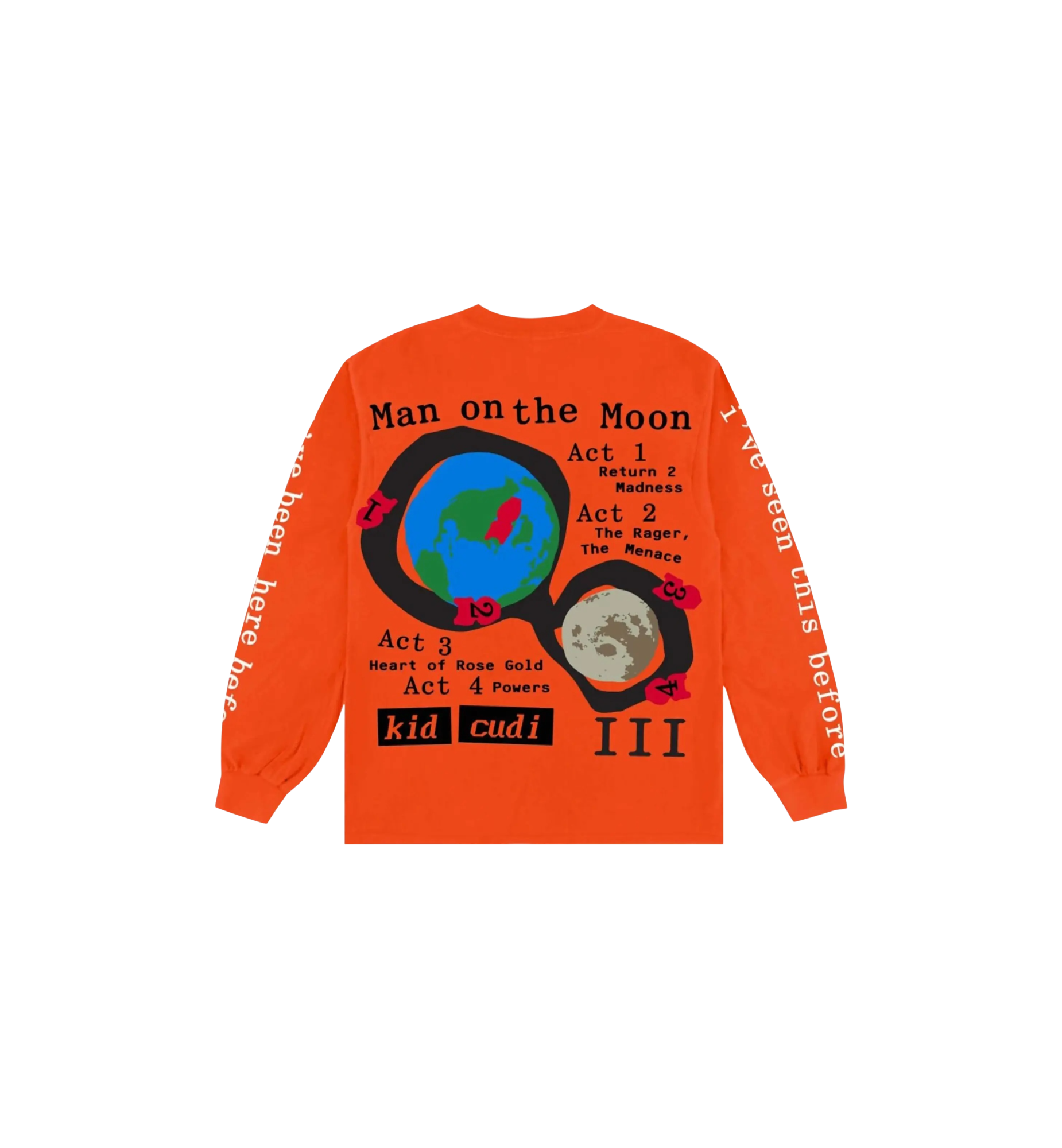 Kid Cudi CPFM For MOTM III Return 2 Madness L/S T-Shirt "Orange"