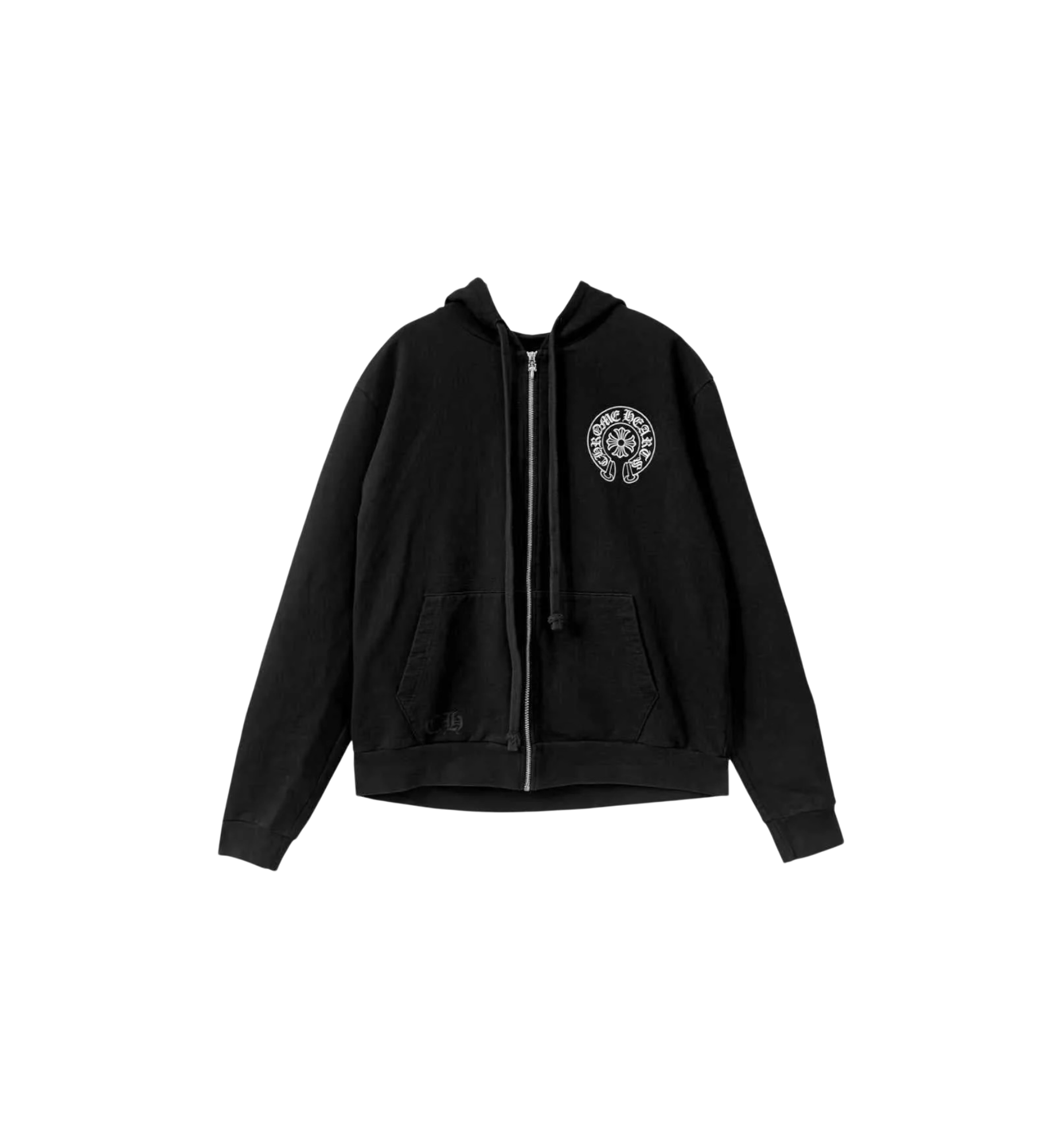 Chrome Hearts Multi Color Horseshoe Logo Zip Up Hoodie "Black"