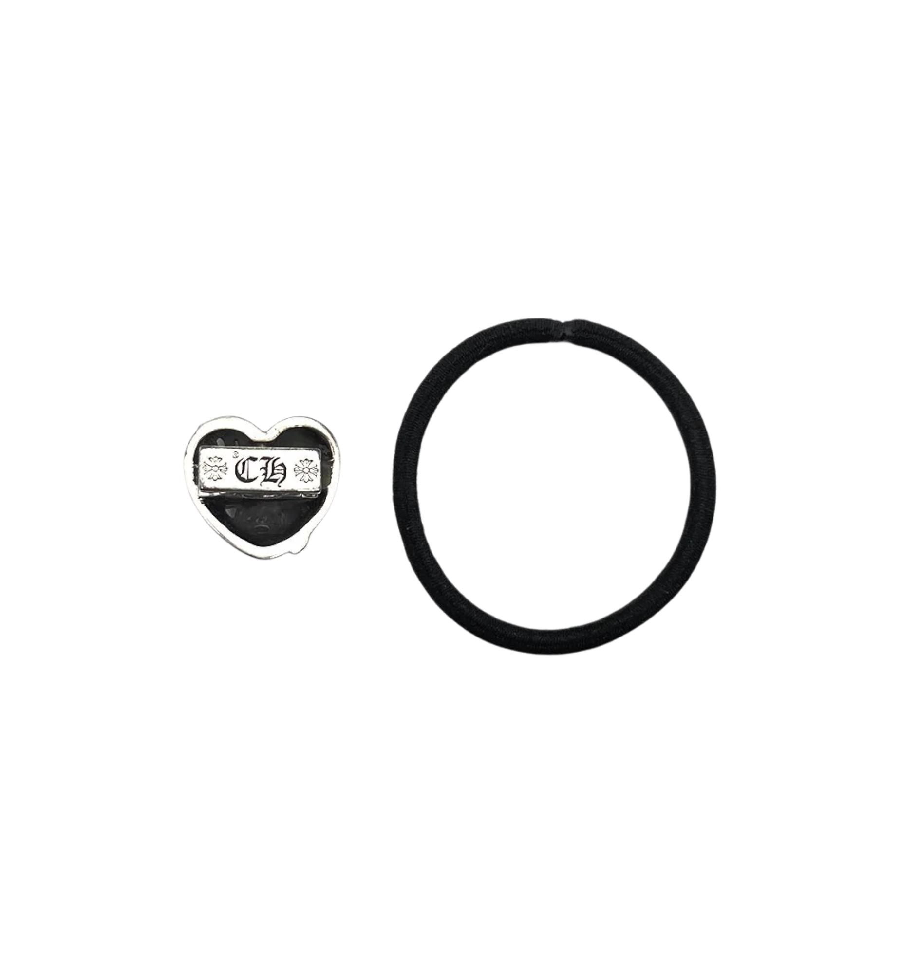 Chrome Hearts Heart Vine Hair Tie "Black/Silver"