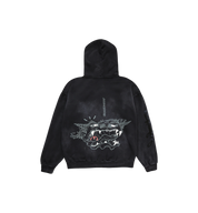 Travis Scott Cactus Jack x Fragment x Takashi Murakami Reborn Zip Hoodie "Black"