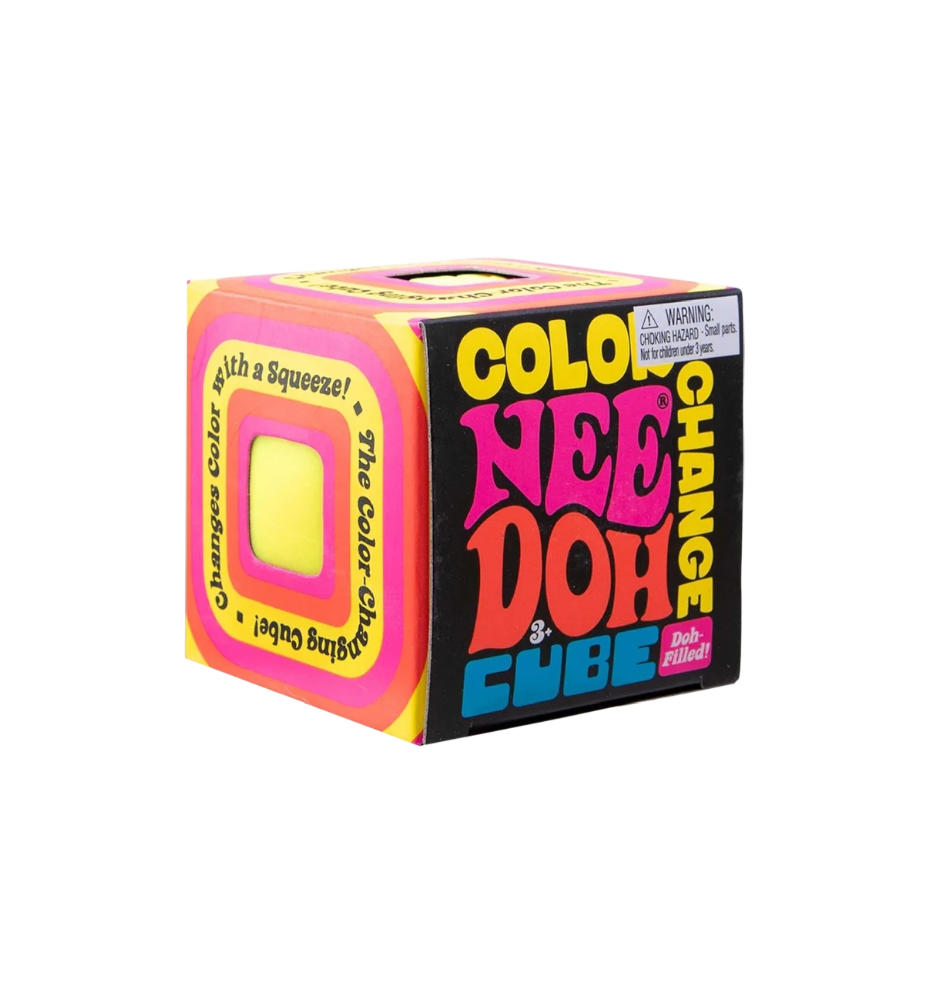 NeeDoh Color Change Cube Squishy Fidget Toy "Yellow"