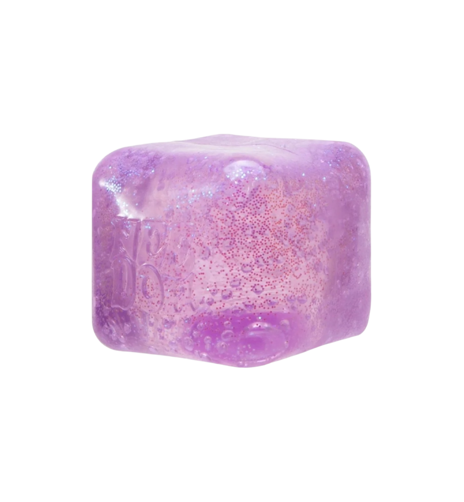 NeeDoh Nice Cube Glitter and Glow Squishy Fidget Toy "Purple"