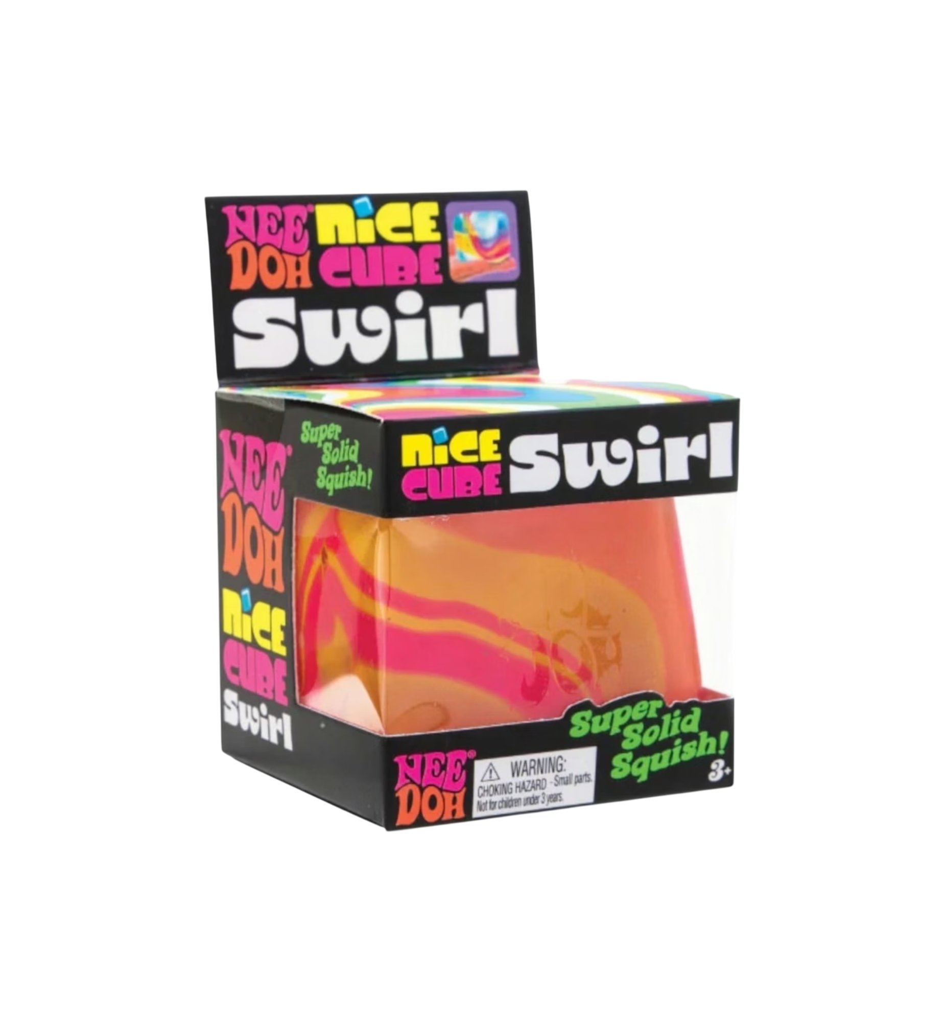NeeDoh Nice Cube Swirl Super Squeeze! "Orange/Pink/Yellow"
