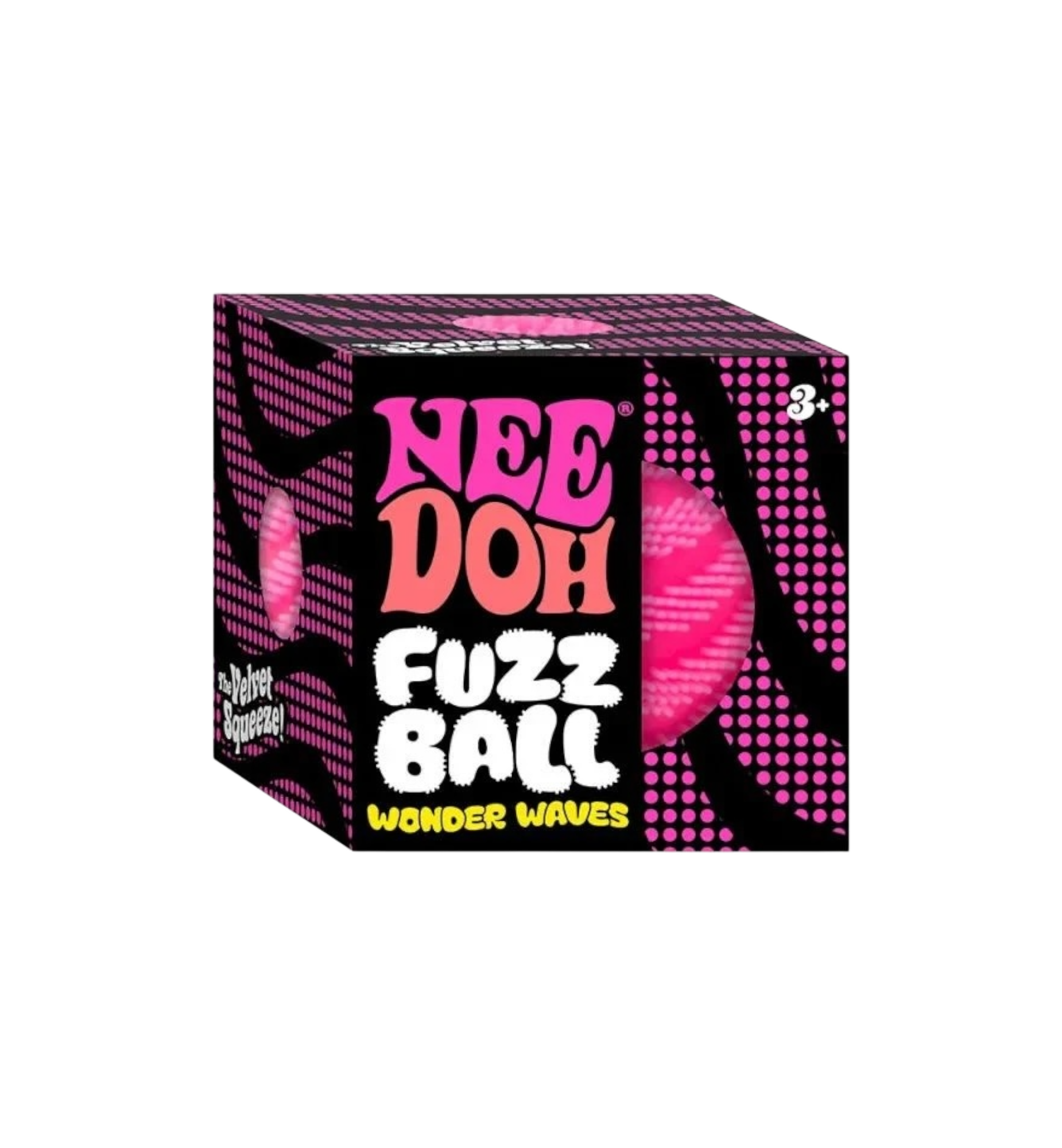 NeeDoh Fuzz Ball Wonder Waves Squishy Fidget Toy "Pink"