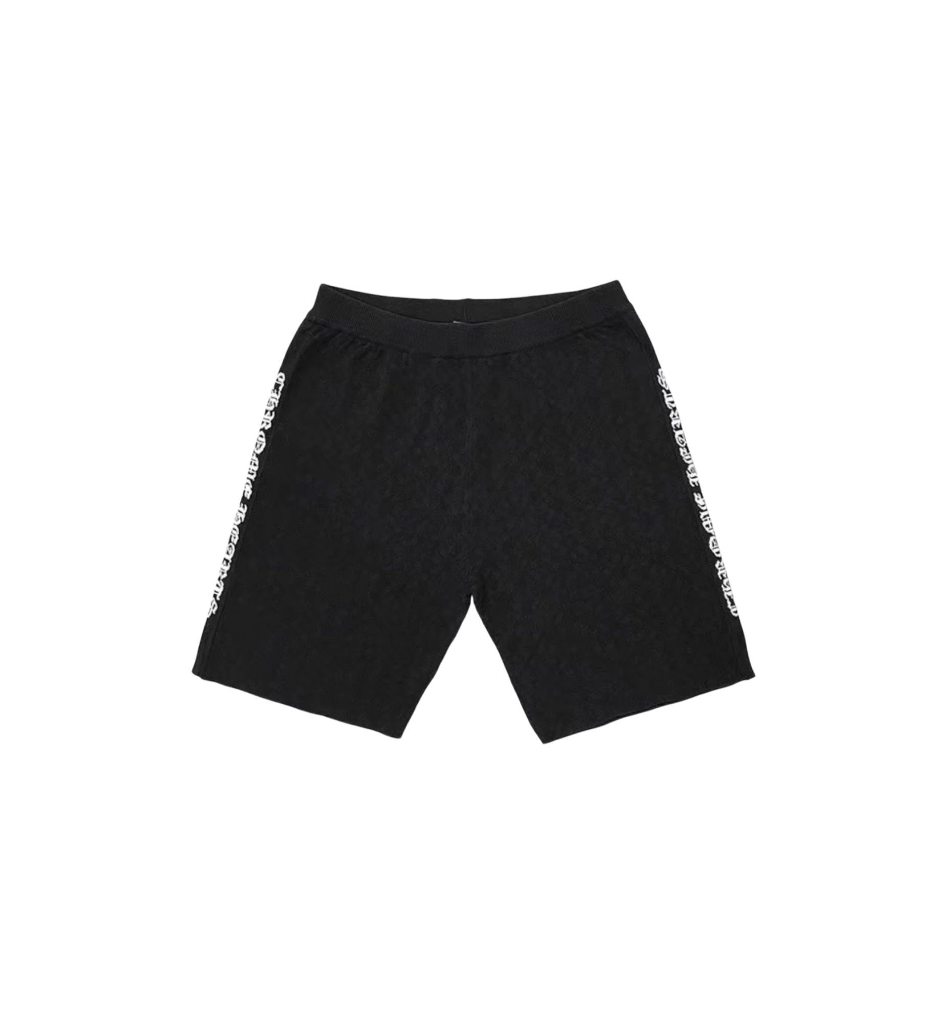Chrome Hearts Cross Pattern Slide Script Shorts "Black"