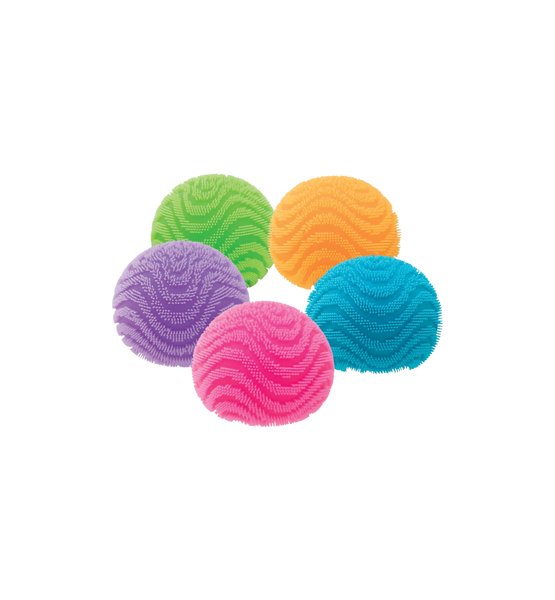 NeeDoh Fuzz Ball Wonder Waves Squishy Fidget Toy "Pink/Orange/Purple/Green/Blue"