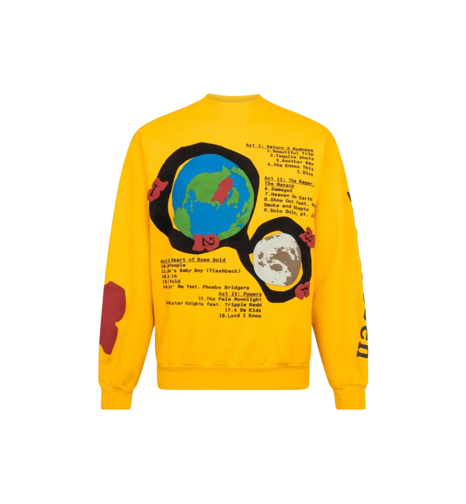 Kid Cudi CPFM For MOTM III Beautiful Trip Crewneck "Yellow"