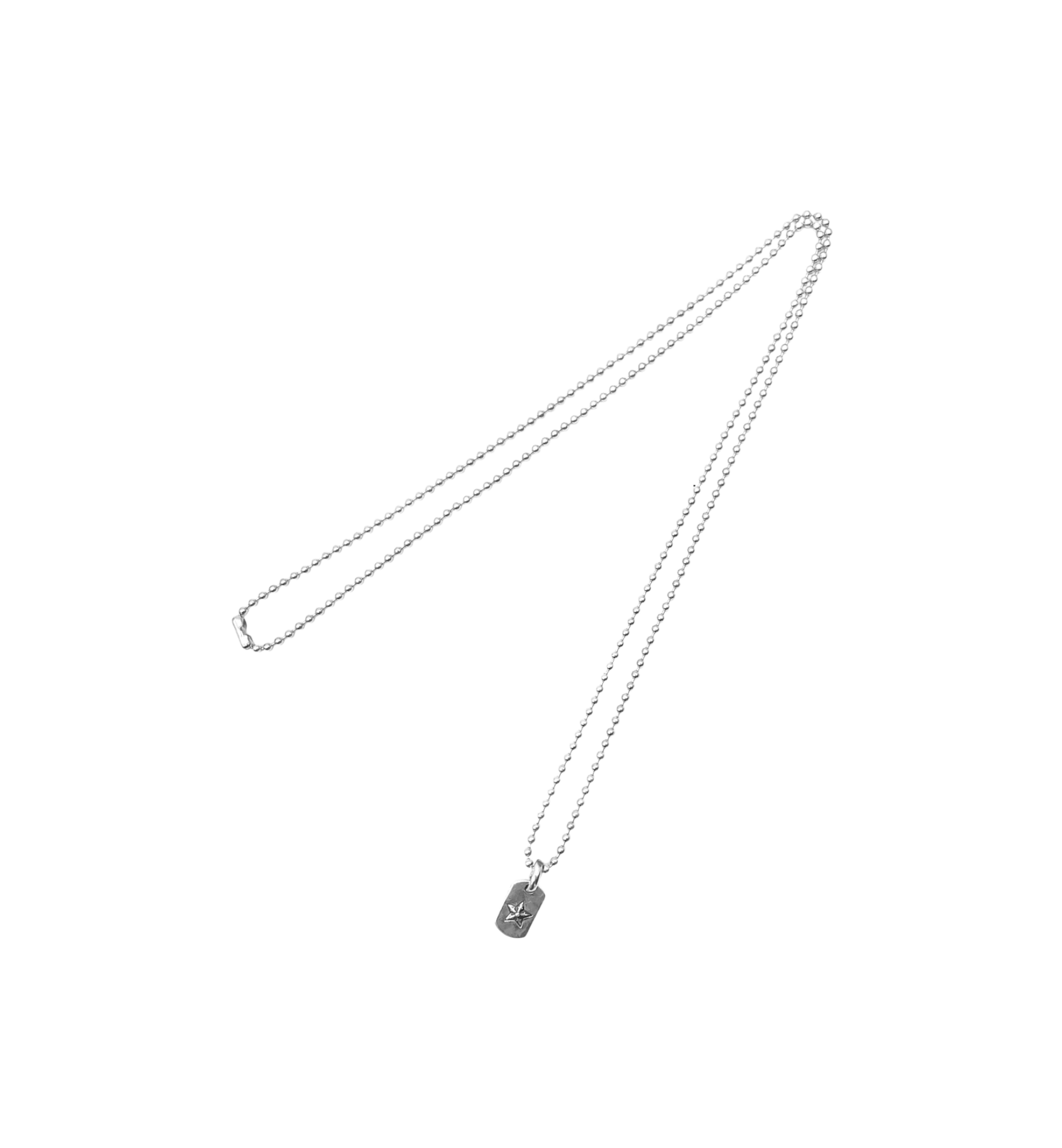 Chrome Hearts Tiny Star Dog Tag Necklace "Silver"