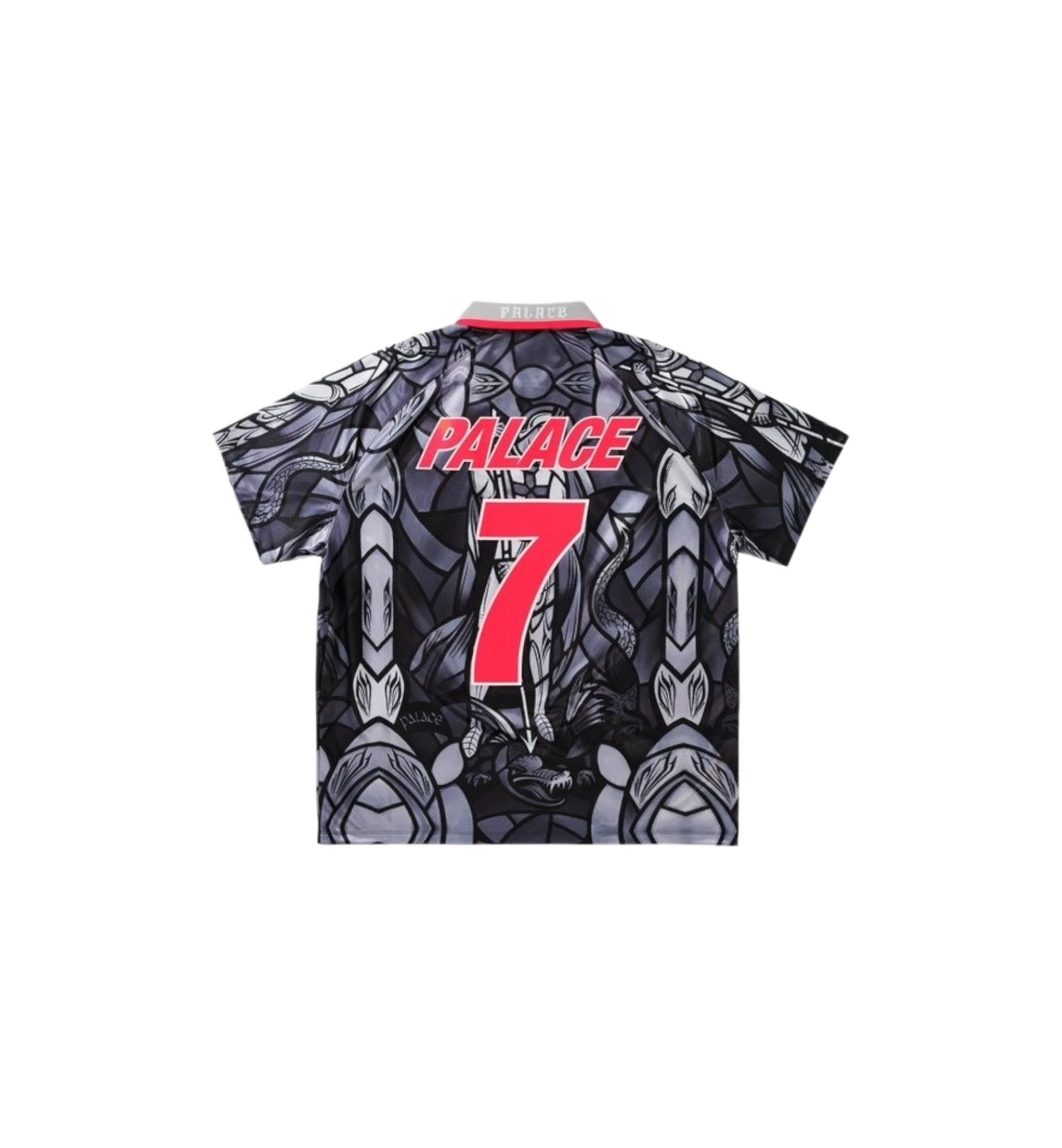 Palace x Nike England Dri-FIT Football Jersey "Pewter Grey/Bright Crimson"
