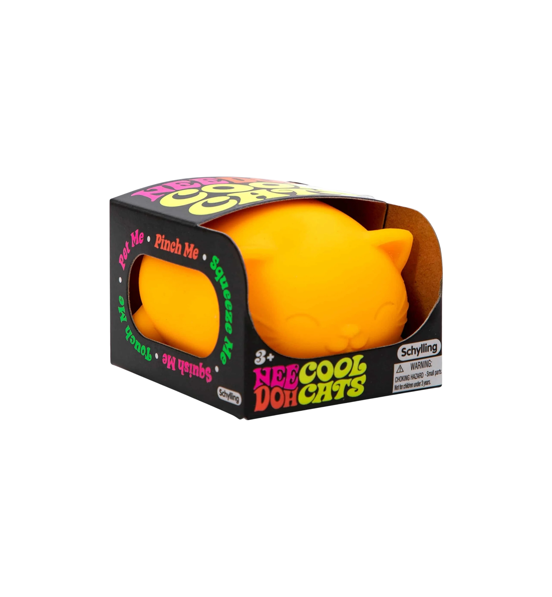 NeeDoh Cool Cat Squishy Fidget Toy "Orange"