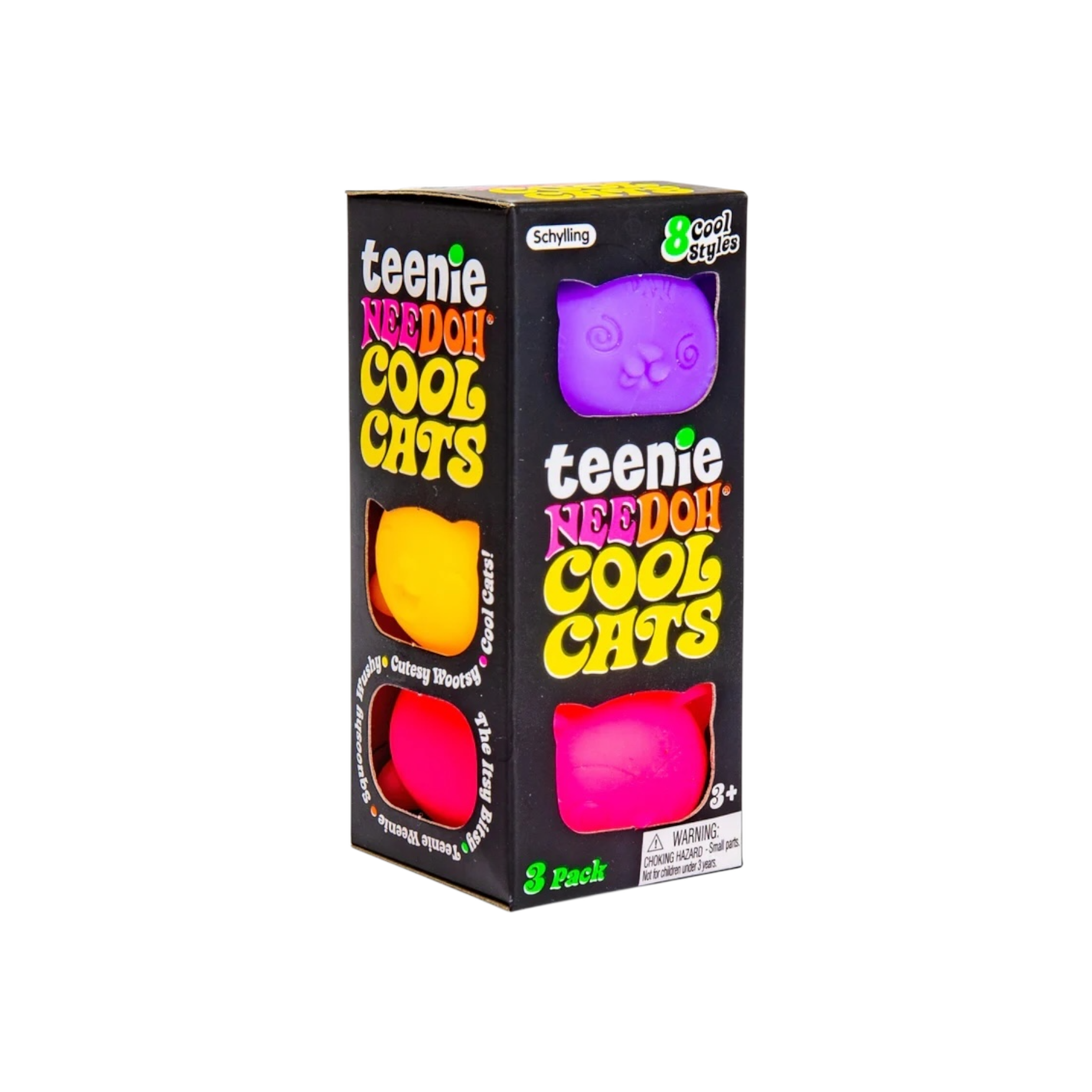 NeeDoh Teenie Cool Cat Squishy Fidget Toy Multicolor packaging detail at Stashed UAE