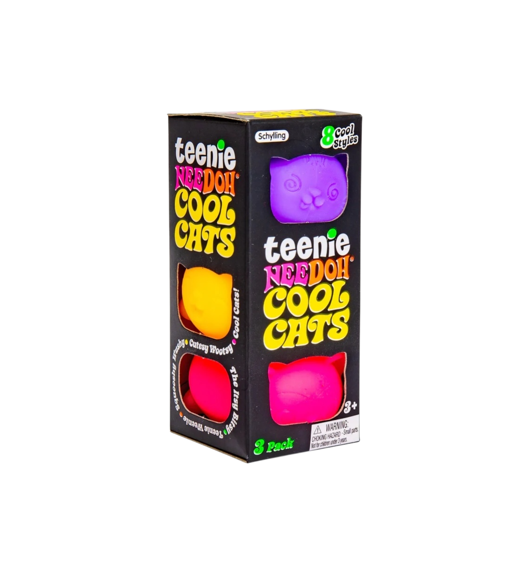 NeeDoh Teenie Cool Cat Squishy Fidget Toy "Multicolor"