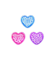 NeeDoh Teenie Sparkle Squeeze Hearts 3-Pack Sensory Toy "Pink/Blue/Purple"