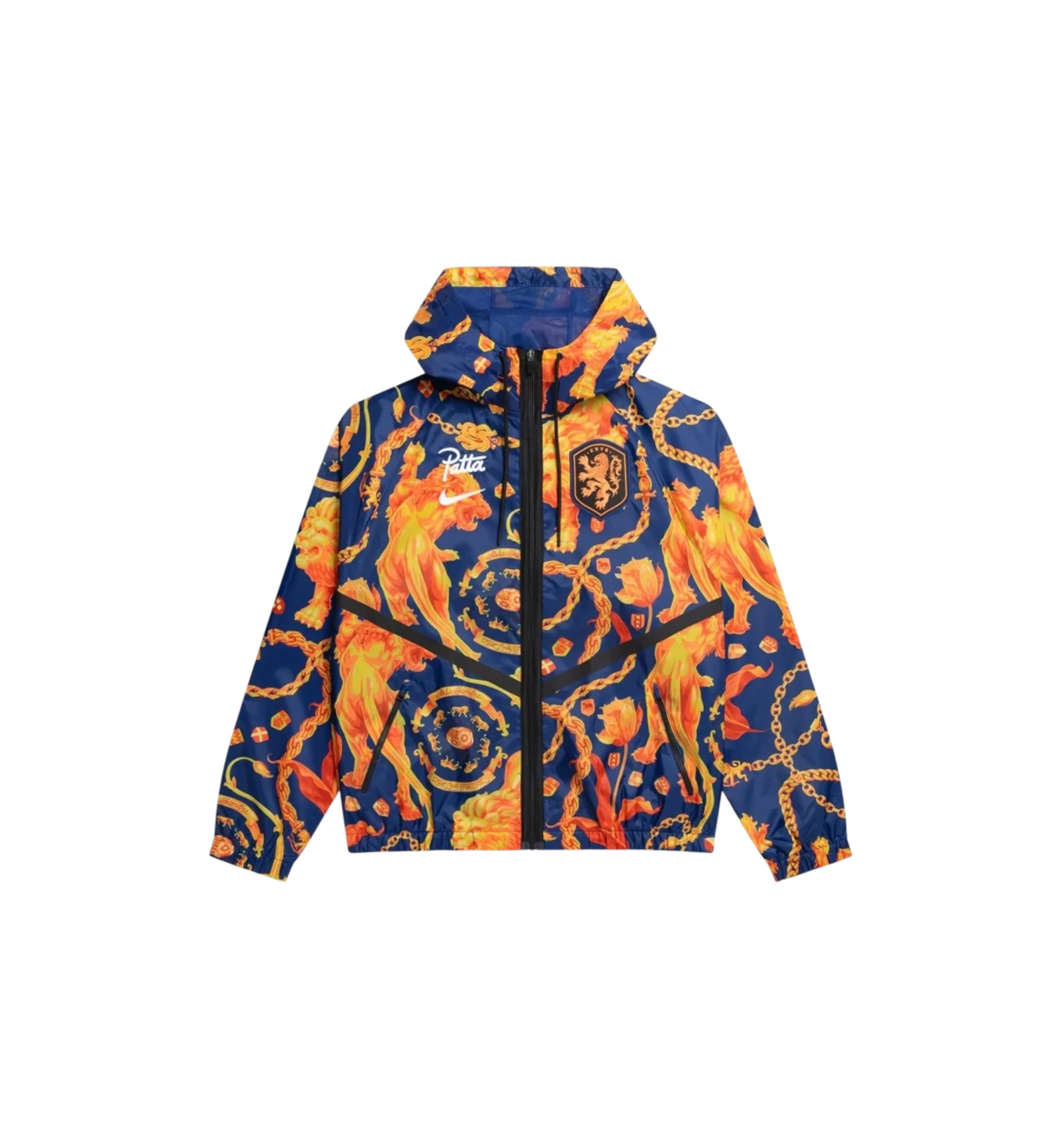 Nike x Patta KNVB Anthem Jacket Orange/Navy at Stashed UAE