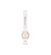 Swatch x Omega Bioceramic Moonswatch Mission to Venus front view at Stashed UAE