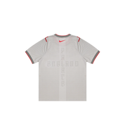 Palace x Nike England Dri-FIT Academy Pro Short Sleeve Football Top Pewter Grey/Bright Crimson back view at Stashed UAE
