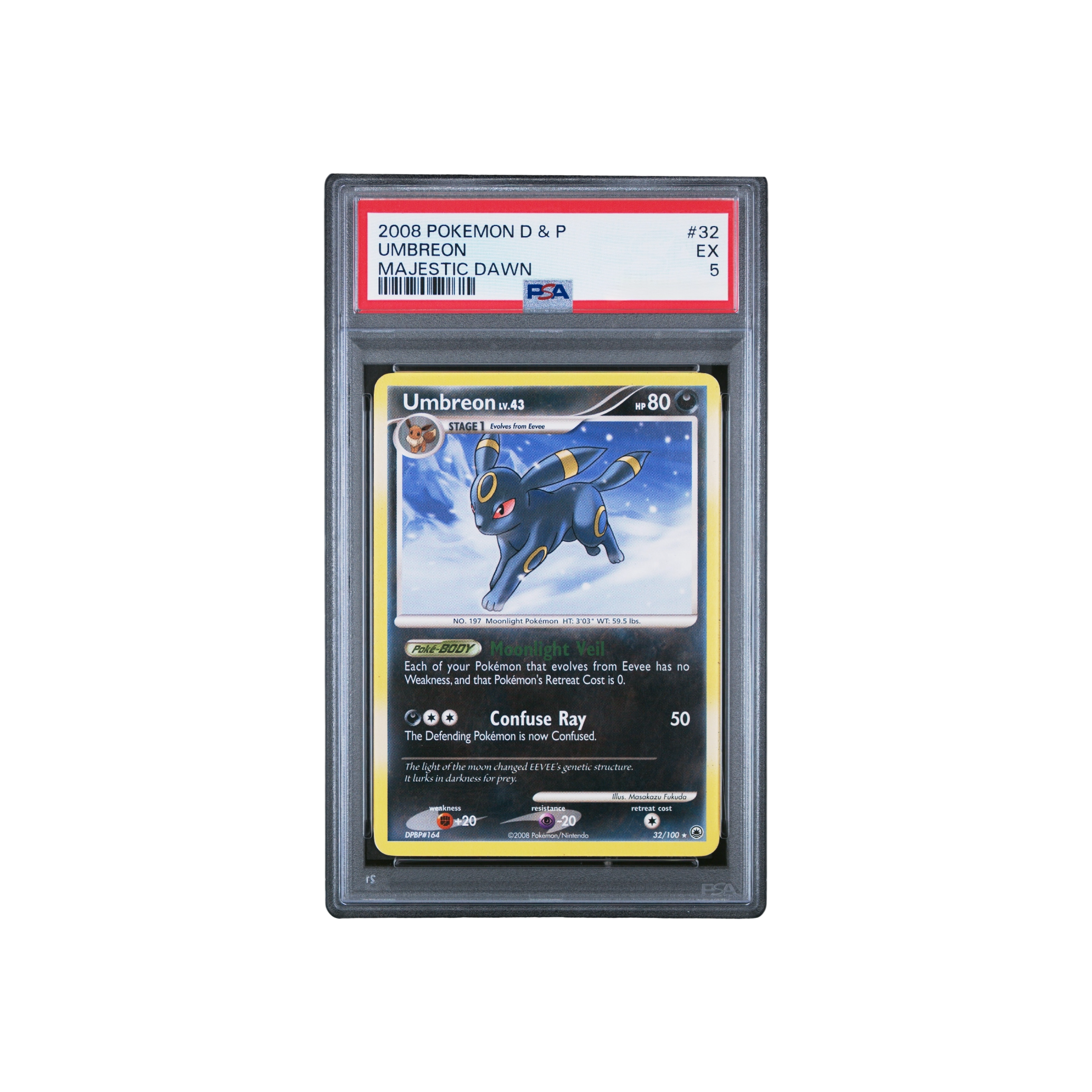 2008 Pokemon Diamond & Pearl Majestic Dawn EX 5 Umbreon at Stashed UAE