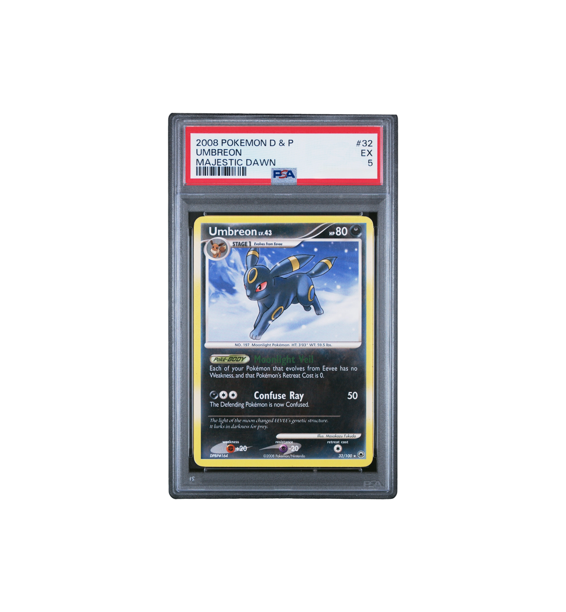 2008 Pokemon Diamond & Pearl Majestic Dawn EX 5 Umbreon at Stashed UAE