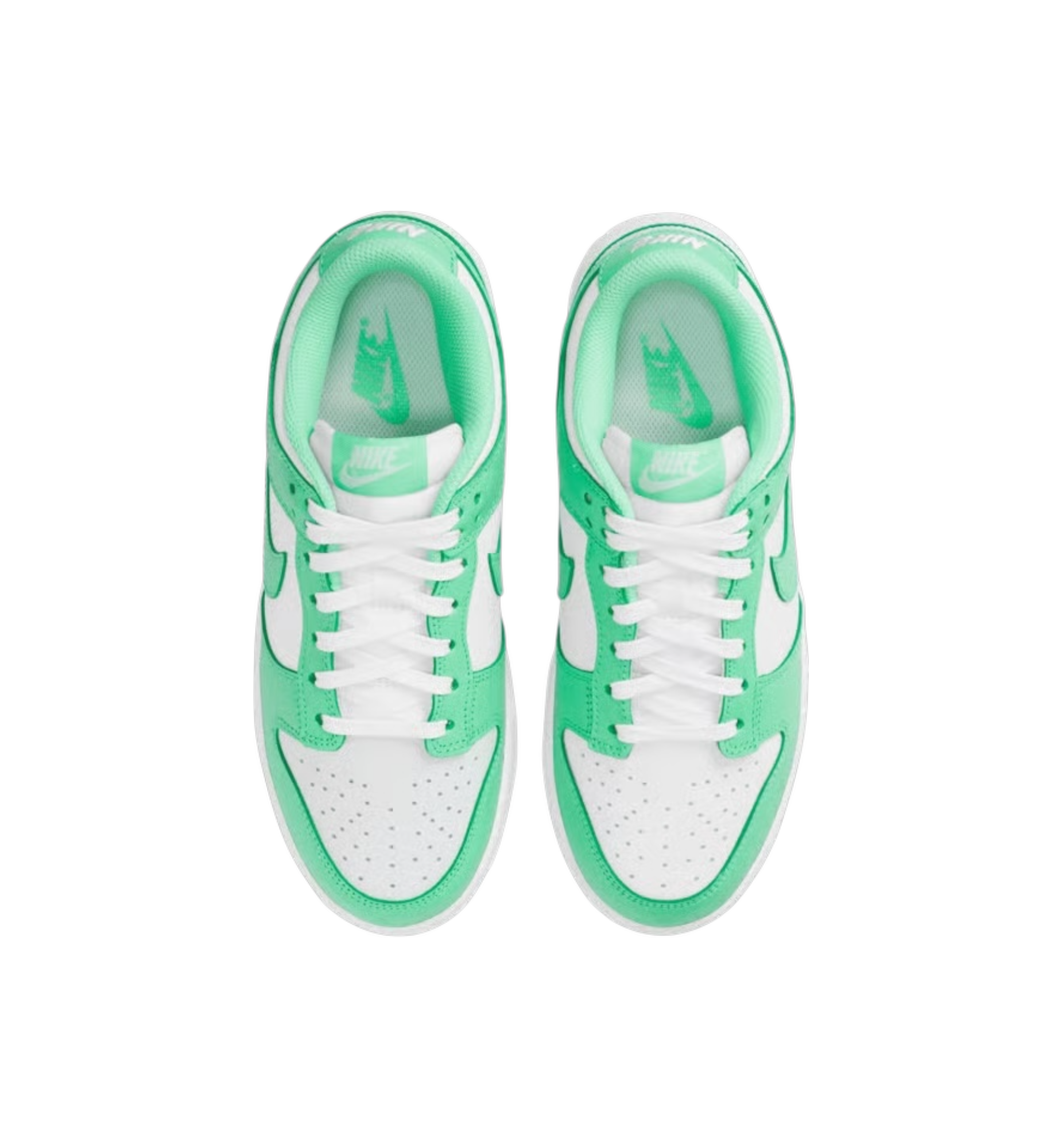 Nike Dunk Low Green Glow top view at Stashed UAE