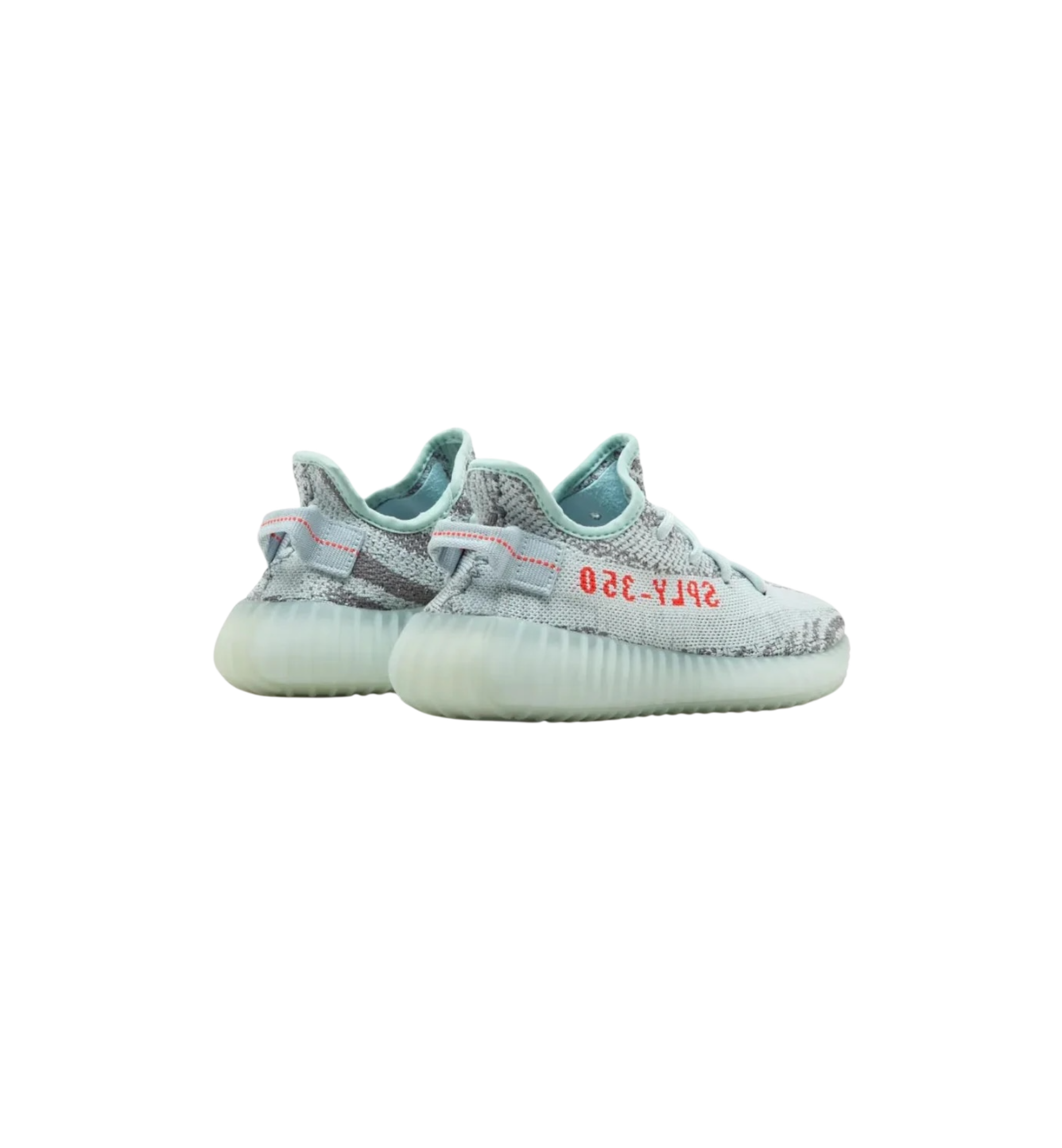 Adidas Yeezy Boost 350 V2 Blue Tint heel view at Stashed UAE