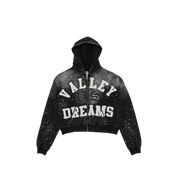 Vale Forever Classico Zip Up Hoodie Black at Stashed UAE