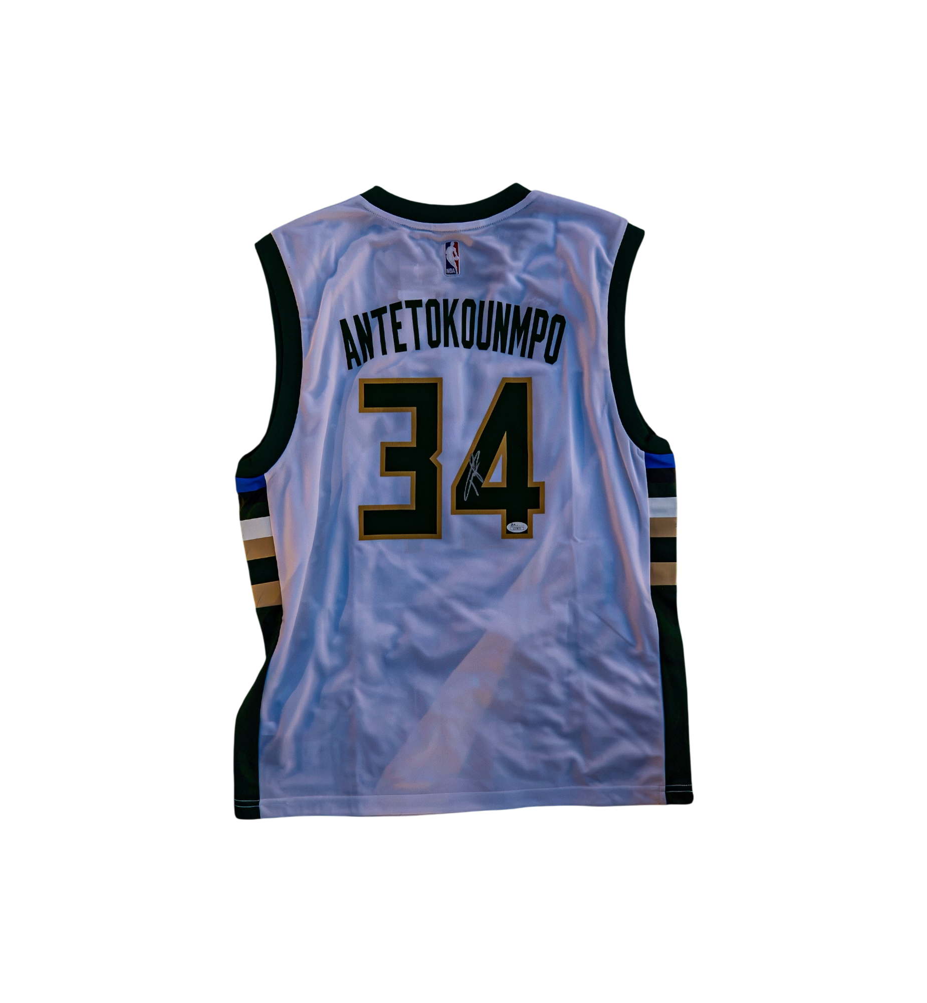 Adidas Giannis Antetokounmpo Milwaukee Bucks #34 Autographed Jersey at Stashed UAE